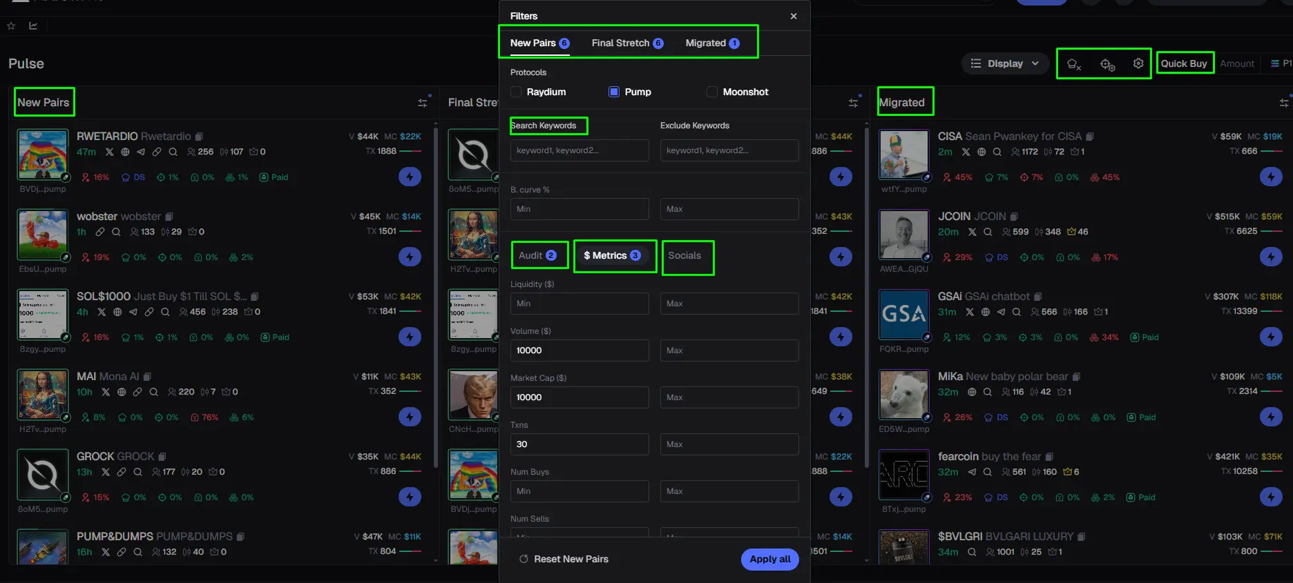axiom dashboard look
