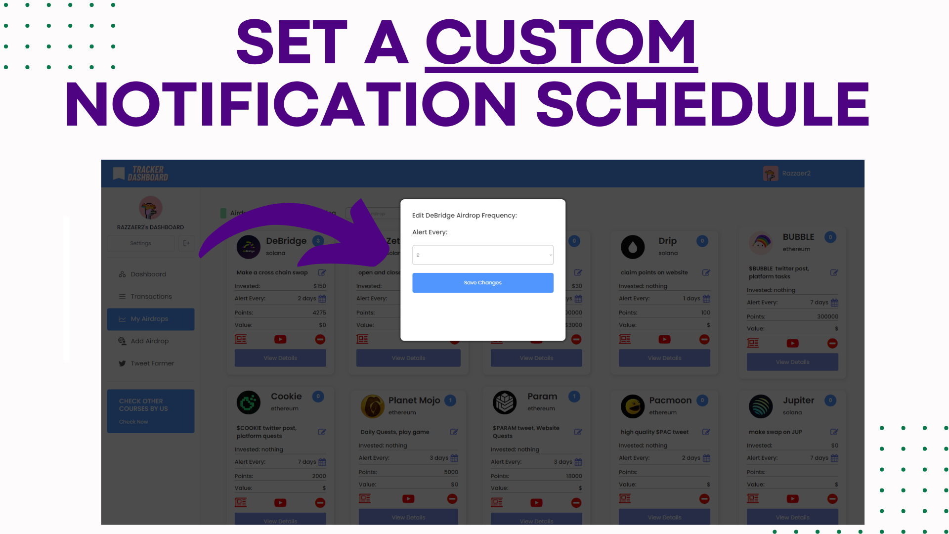 custom notification schedule